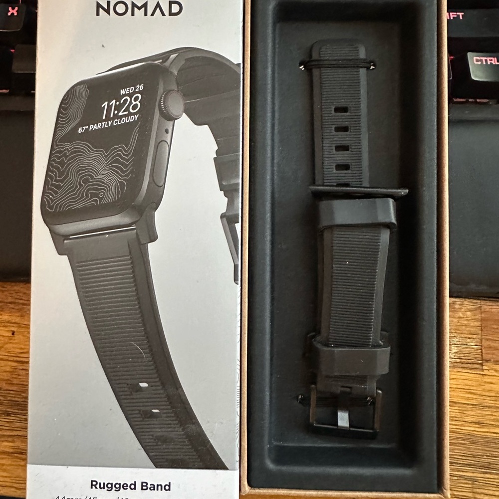 Nomad Rugged Band in Black for Smartwatch